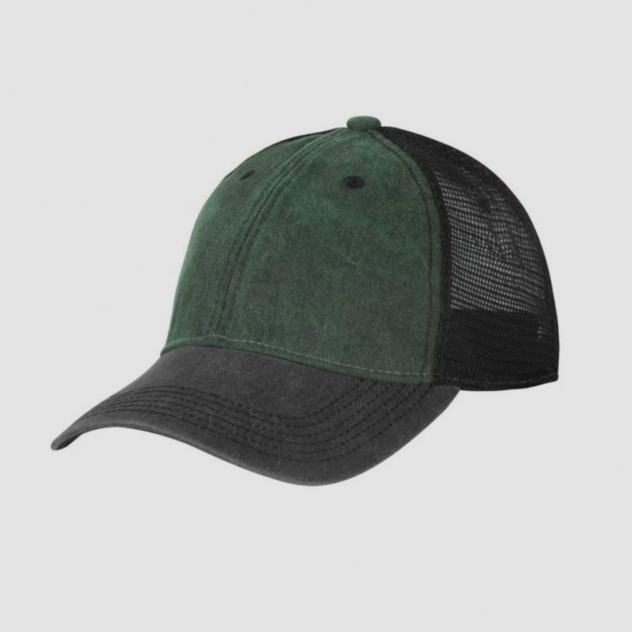 HELIKON-TEX TRUCKER MESH CAP - Washed Dark Green-Black