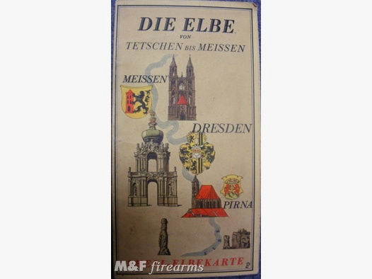 Die Elbe von Tetschen - Meissen Shell-Elbekarte