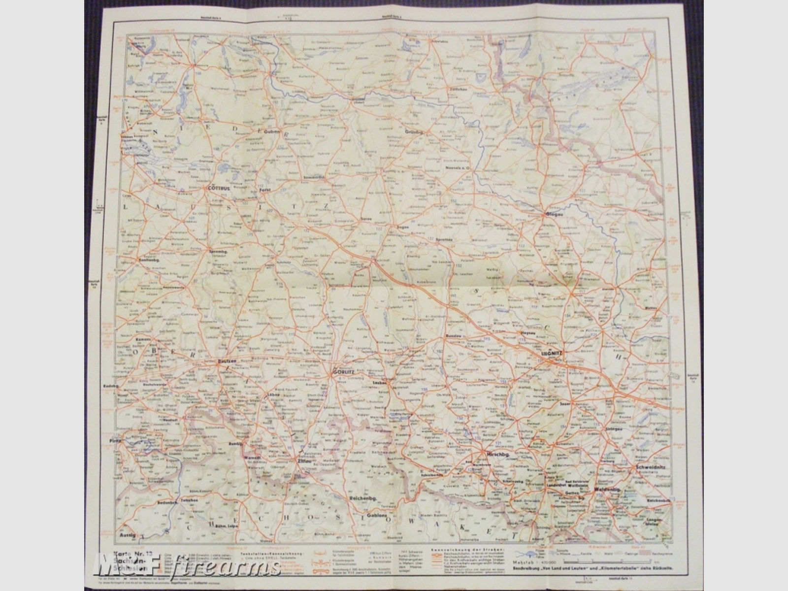 SHELL Straßenkarte Nr.13 Sachsen Schlesien, um 1935