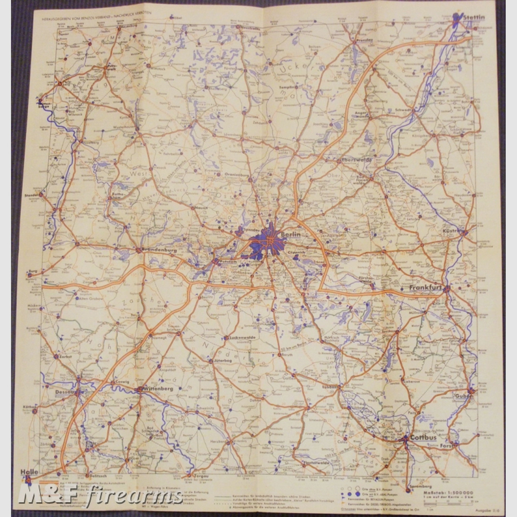B.V. - Karte 14 - Aral - 100 km um Berlin um ca. 1937