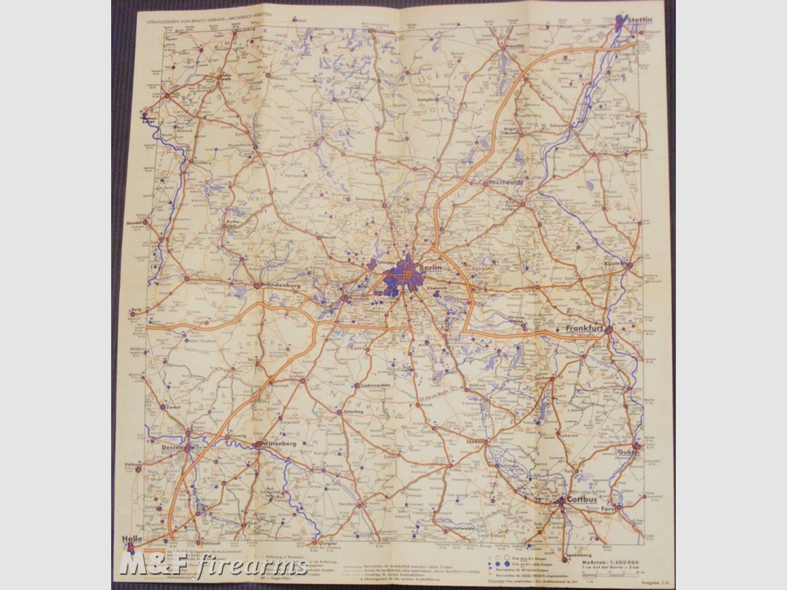 B.V. - Karte 14 - Aral - 100 km um Berlin um ca. 1937