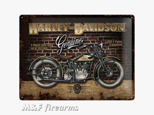 Harley-Davidson "Brick Wall" Blechschild 30x40cm von Nostalgic-Art