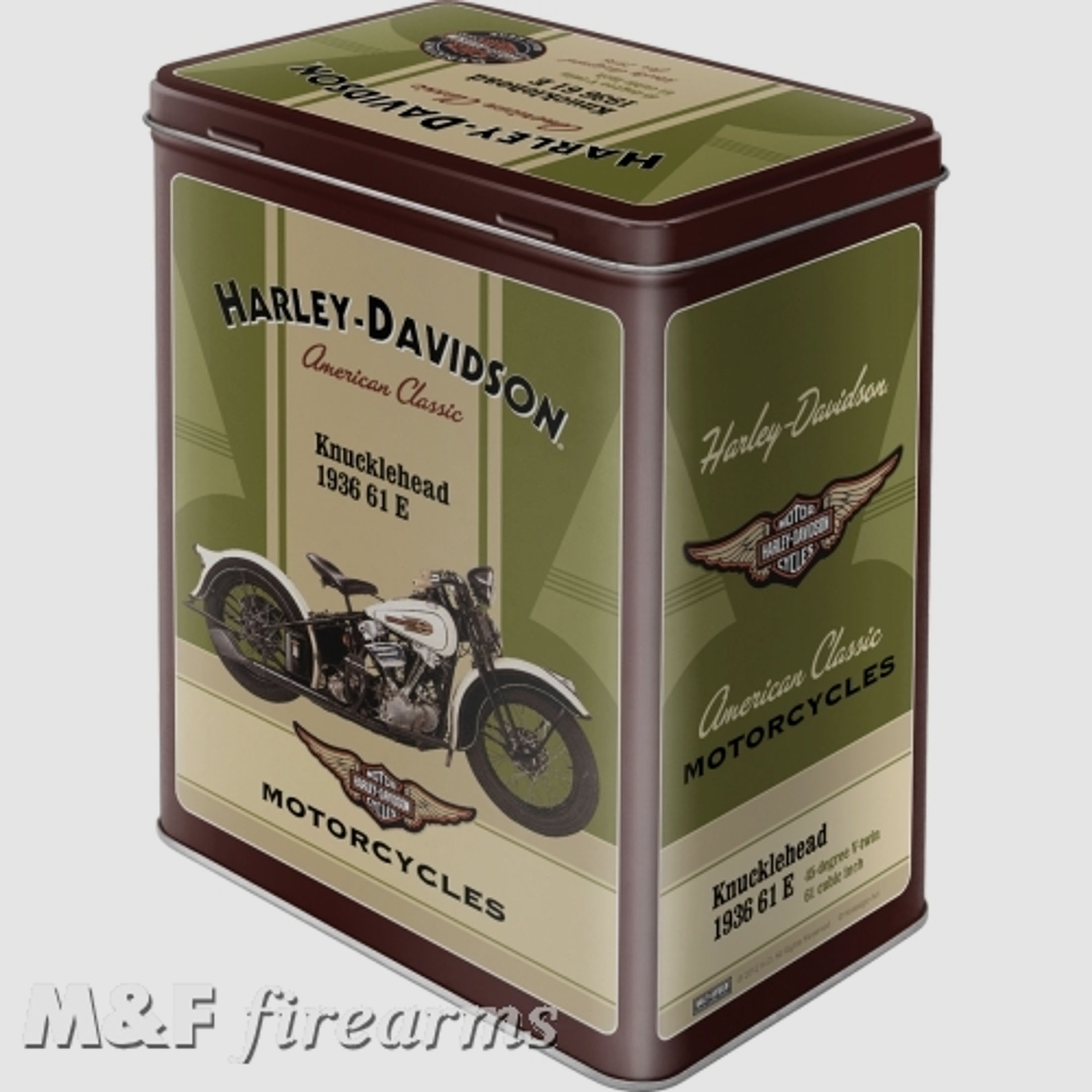 Harley-Davidson "Knucklehead" Vorratsdose L ca. 14x10x20cm von Nostalgic-Art