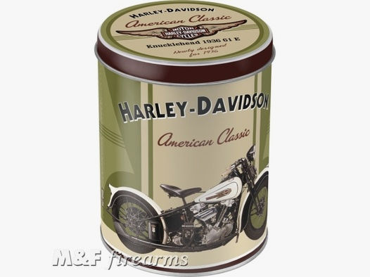 Harley-Davidson "Knucklehead" Vorratsdose Rund ca. 13 (Höhe) x10 (Durchmesser) cm von Nostalgic-Art