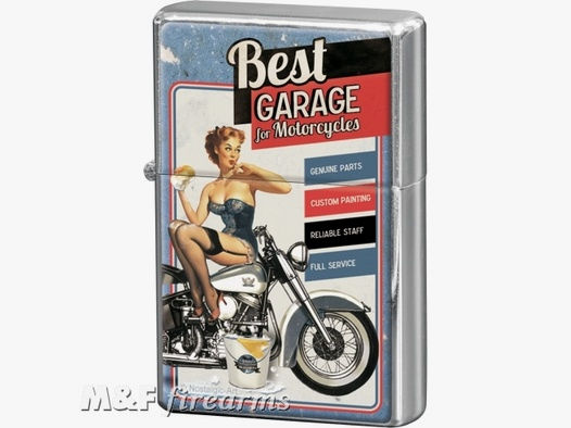 Sturmfeuerzeug "Best Garage - Blue" von Nostalgic-Art