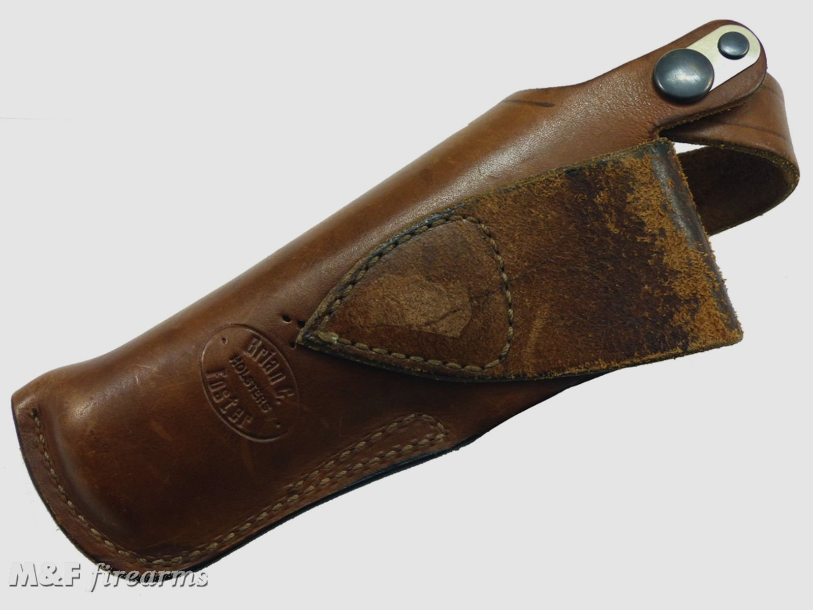 Ziviles Pistolen-Holster (Gürtelholster) für Colt 1911 Government 3,5 mm Natur-Rindleder punziert
