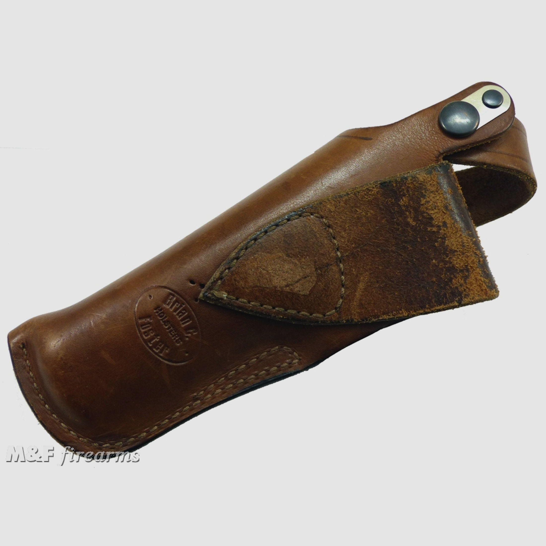 Ziviles Pistolen-Holster (Gürtelholster) für Colt 1911 Government 3,5 mm Natur-Rindleder punziert