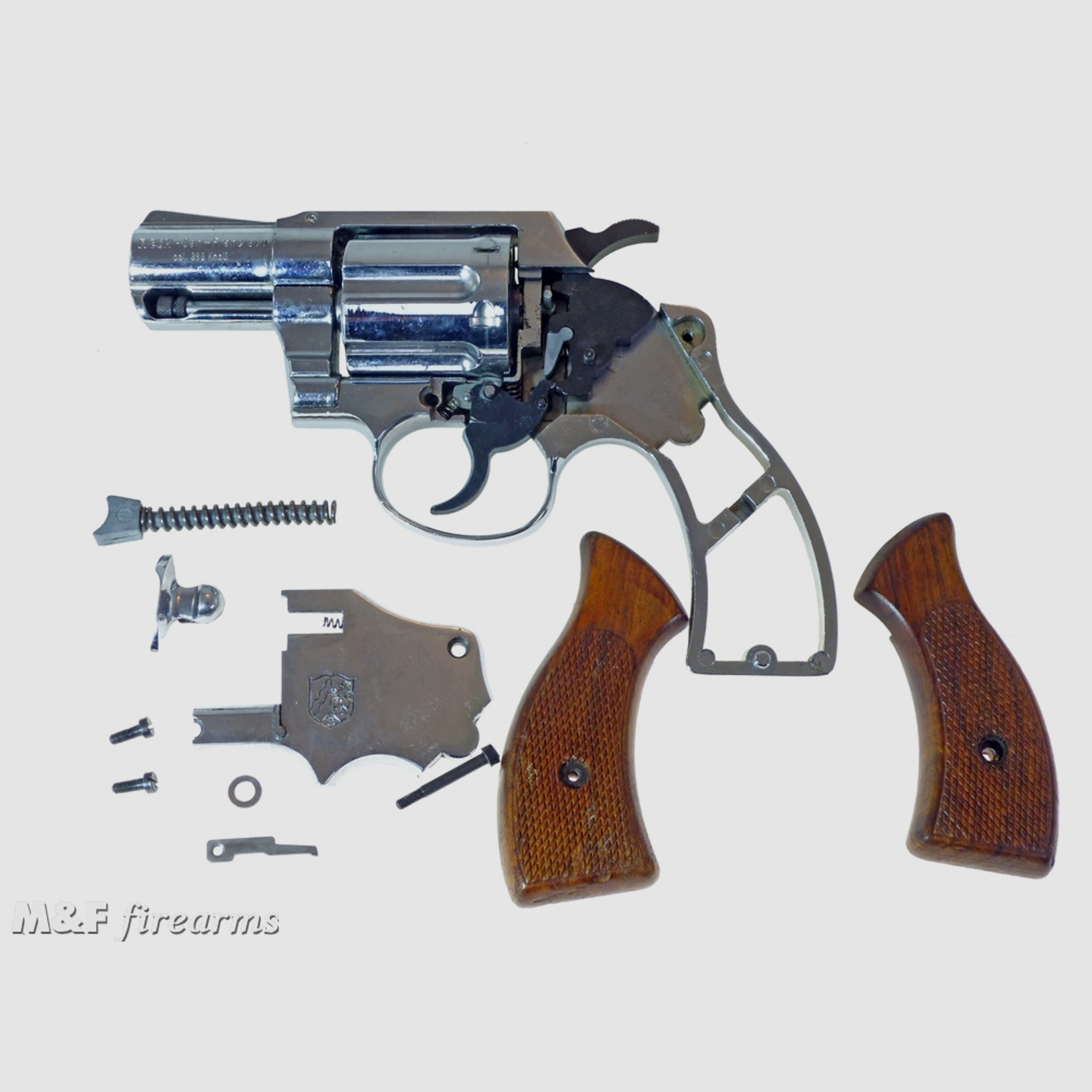 RECK Schreckschuss Revolver San Francisco Kaliber 9 mm RK (.380 Knall) STAINLESS