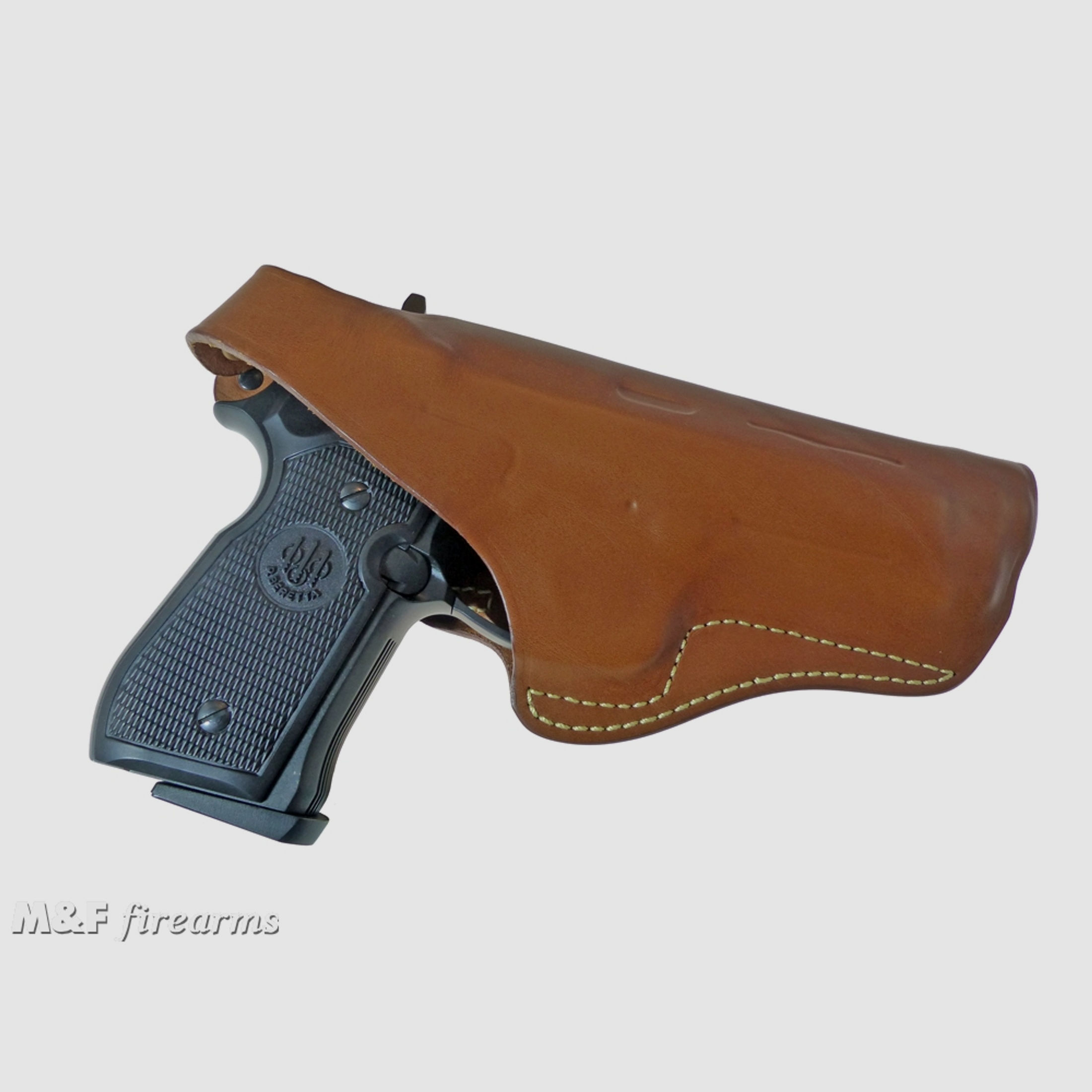RADAR Lederholster für Beretta Pistole 92F passend auch für Luftdruck- Airsoft- und Schreckschussvarianten