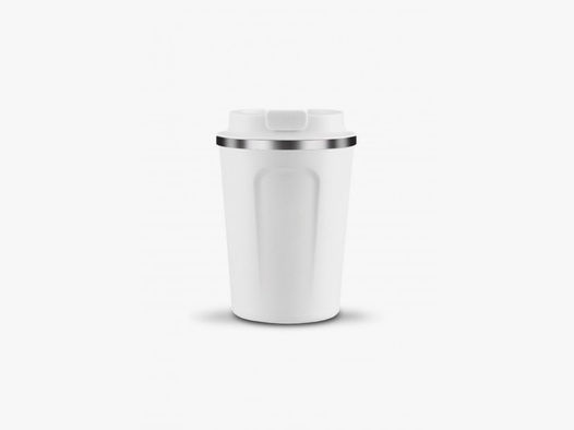 Asobu - Cafe Compact - Isolierter und kompakter Edelsthalbecher 380ml Weiß