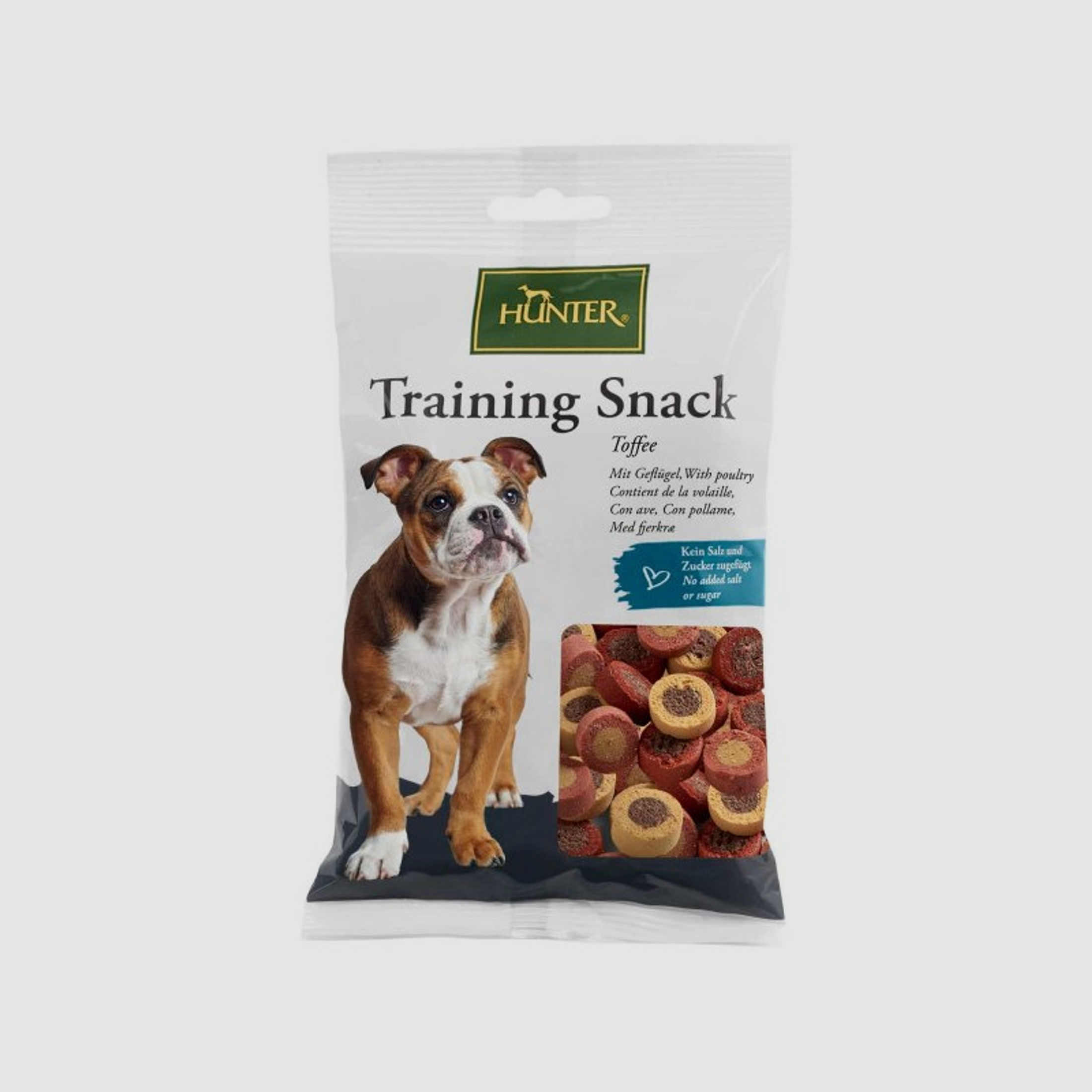 Hunter Hundesnack Training 200 g, Multi Bone Geflügel, Pansen, Lachs
