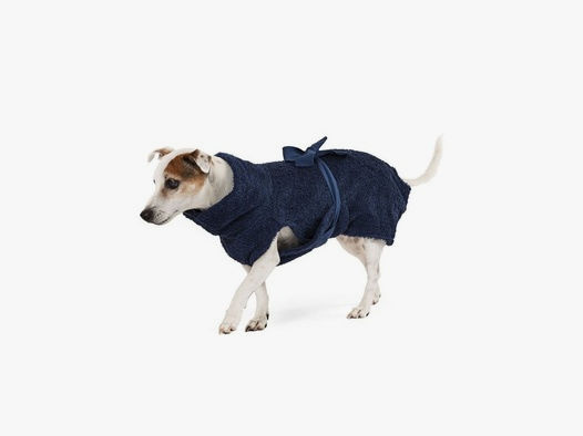 Lill`s Hundebademantel aus Bio-Baumwolle Dunkelblau XL