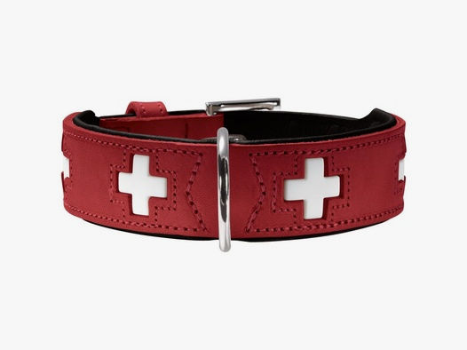 Hunter Halsband Swiss Rot/Schwarz L (65 cm)