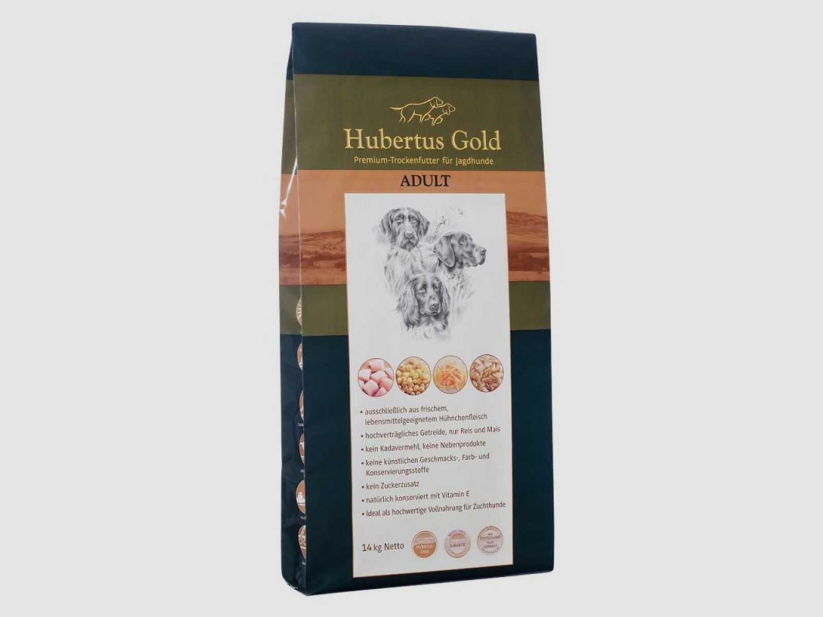 Hubertus Gold Premium-Trockenvollkost 14kg Adult