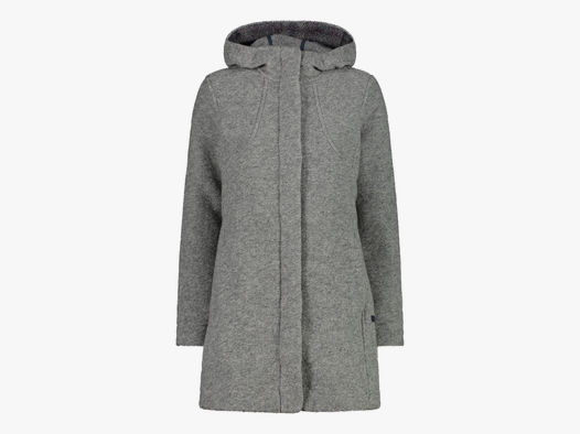 CMP Damen Jacke Coat Fix Hood Grau 36