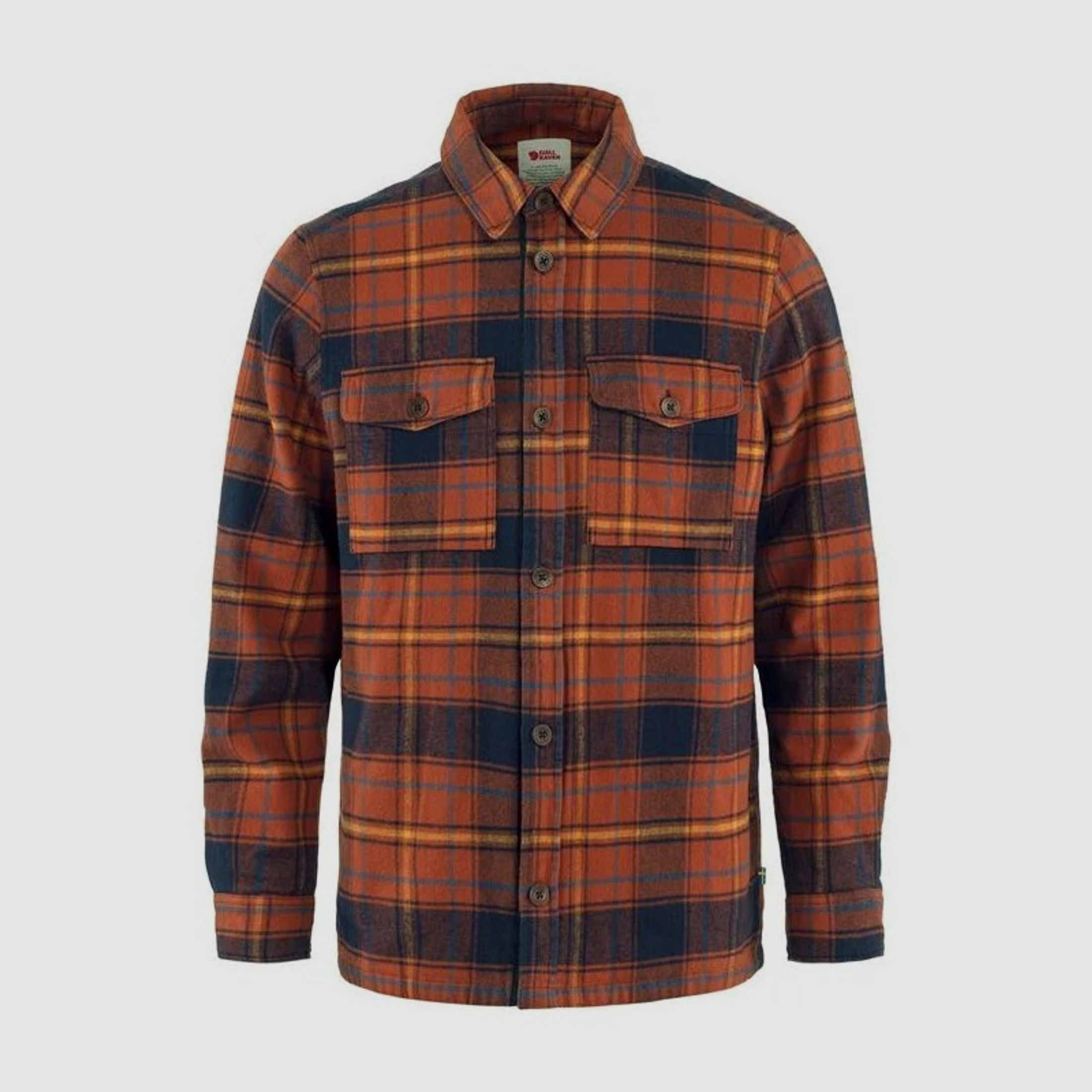 Fjällräven Herrenhemd Övik Lite Padded Shirt Autumn Leaf-Dark Navy XL