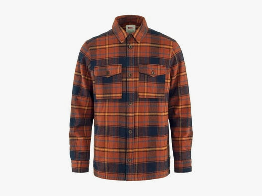 Fjällräven Herrenhemd Övik Lite Padded Shirt Autumn Leaf-Dark Navy XL