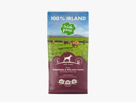 Irish Pure Hundetrockenfutter Irisches Weiderind & Freiland-Huhn Adult 1,5 Kg