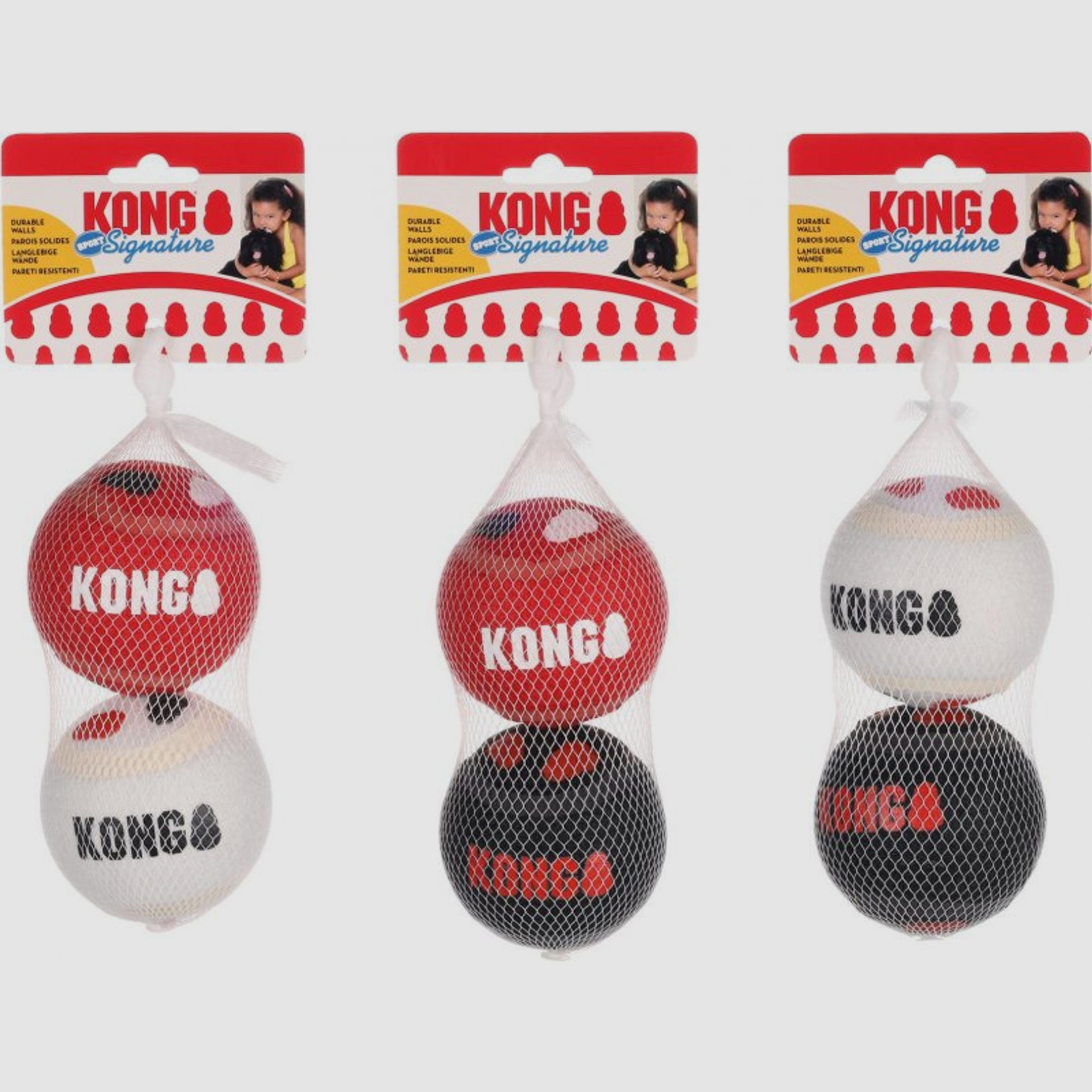 Kong Hundespielzeug Signature Sport Balls 2er Pack L