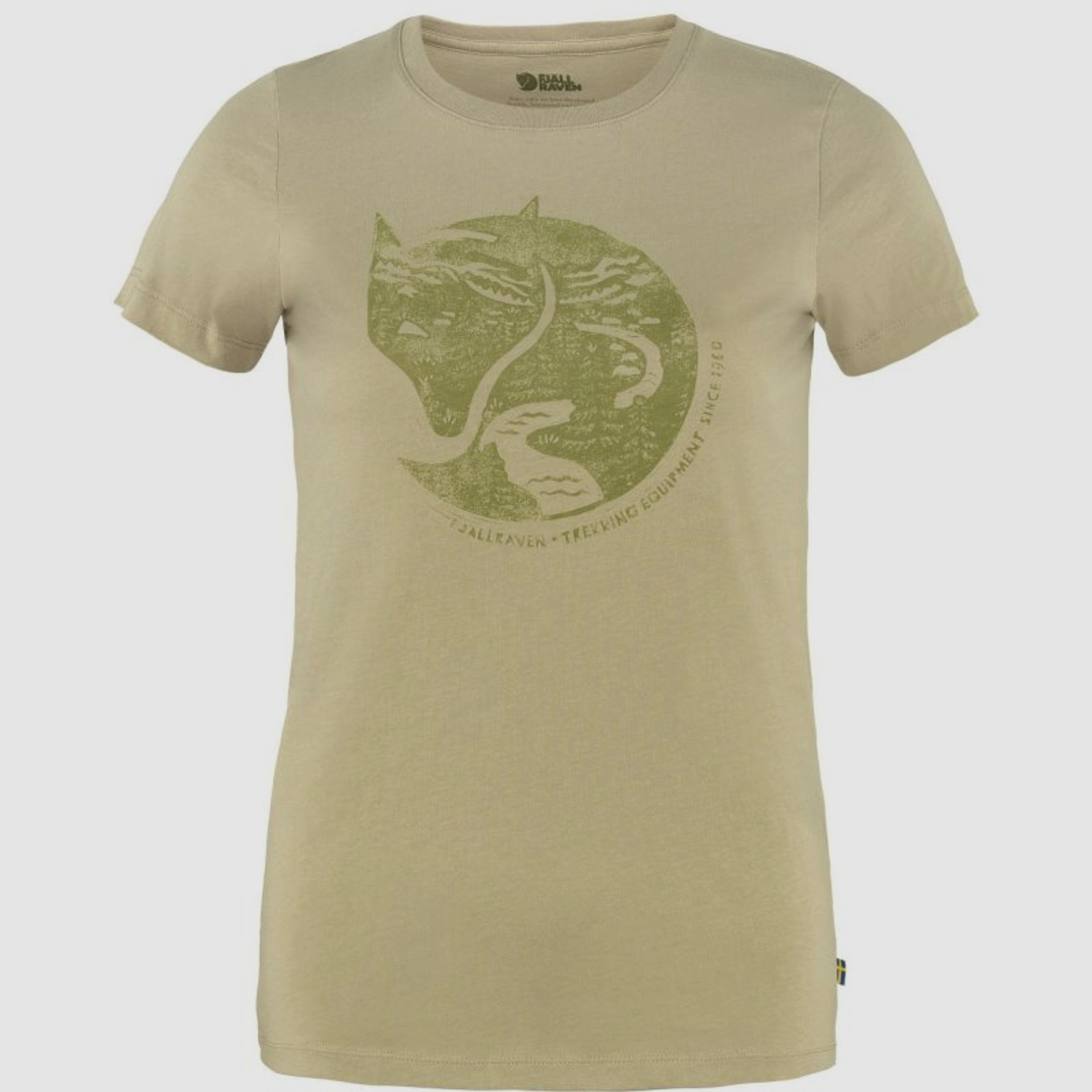 Fjällräven Damen T-Shirt Arctic Fox Print Sand Stein S