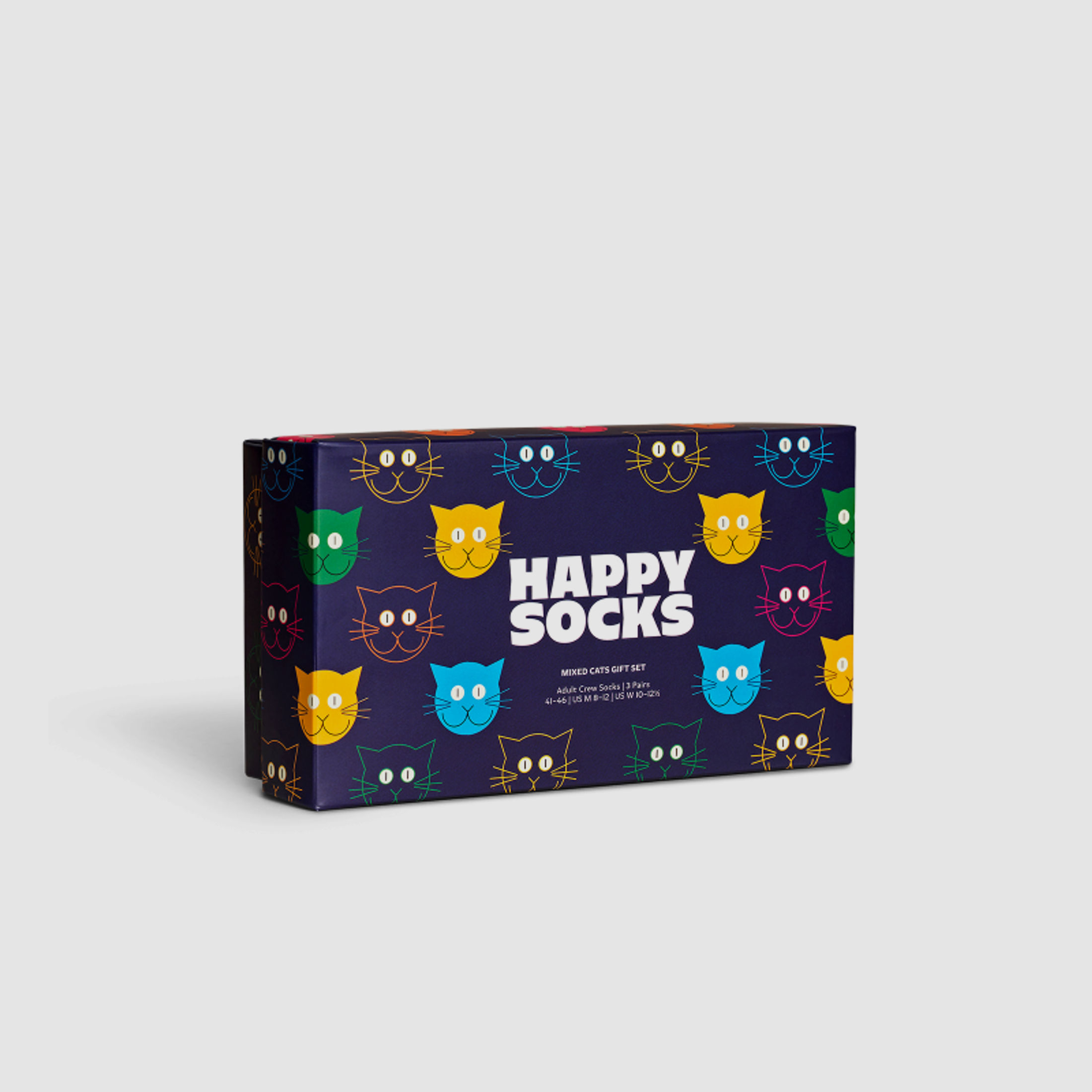 Happy Socks 3-Pack Mixed Cat Socks Geschenke Set 41-46