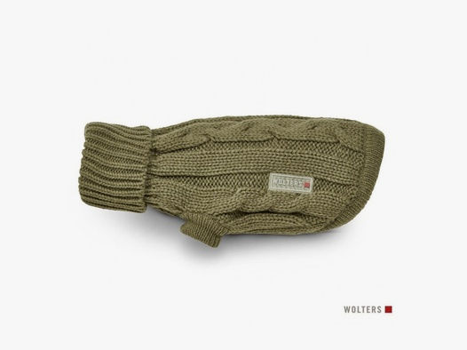 Wolters Hunde Strickpullover Zopf Olive 20