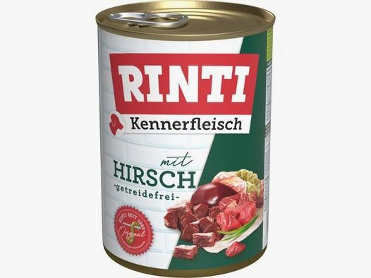 Rinti Hunde Nassfutter Dose Kennerfleisch Hirsch 400g