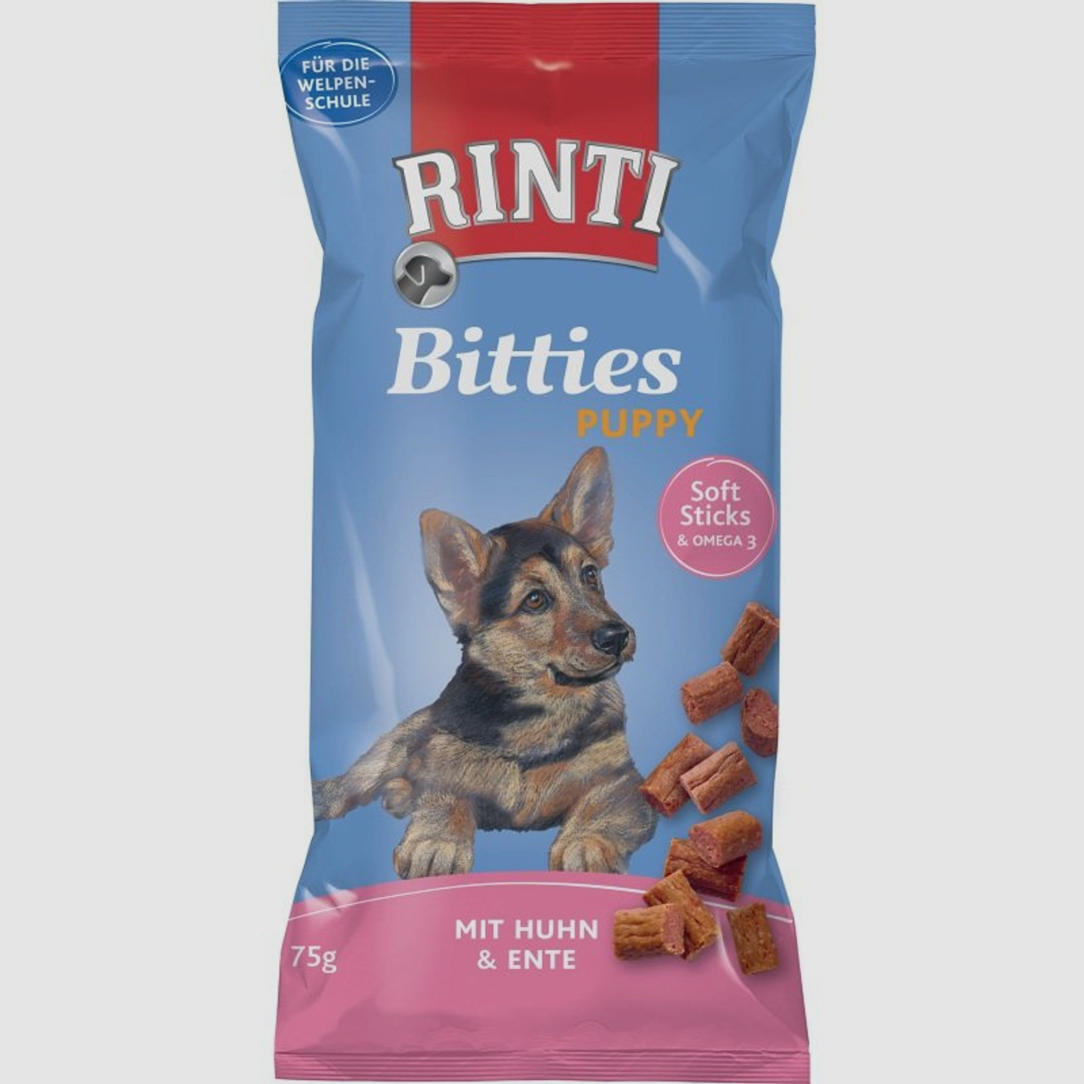 Rinti Hunde Snacks Beutel Bitties Puppy Huhn & Ente 75g