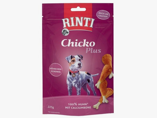Rinti Hunde Snacks Beutel Chicko Plus 225g Hähnchenschenkel