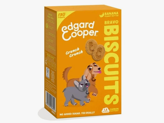 Edgard & Cooper Hundekeks Bravo Biscuits Banane und Erdnussbutter 400g