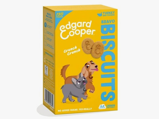 Edgard & Cooper Hundekeks Bravo Biscuits Truthahn und Huhn 400g