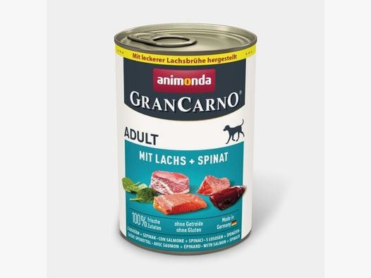 Animonda Hunde Nassfutter GranCarno Adult Lachs mit Spinat 400 g