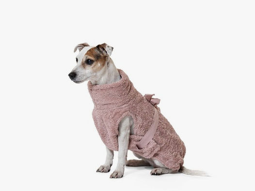 Lill`s Dog Hundebademantel aus Bio-Baumwolle Altrosa 4XS