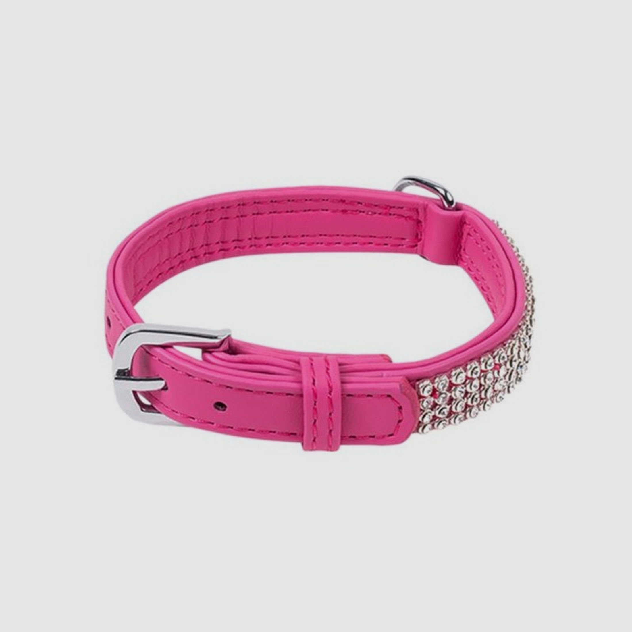 Wouapy Hundehalsband Strass PetMini 10 mm x 20 cm Pink
