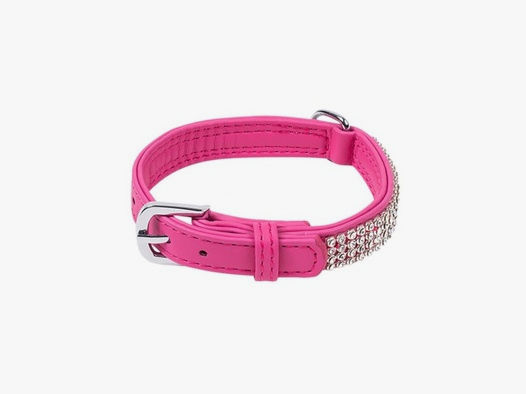 Wouapy Hundehalsband Strass PetMini 10 mm x 25 cm Pink