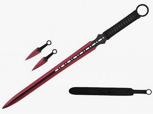 Ninja Schwert und Kunai mit Trageriemen