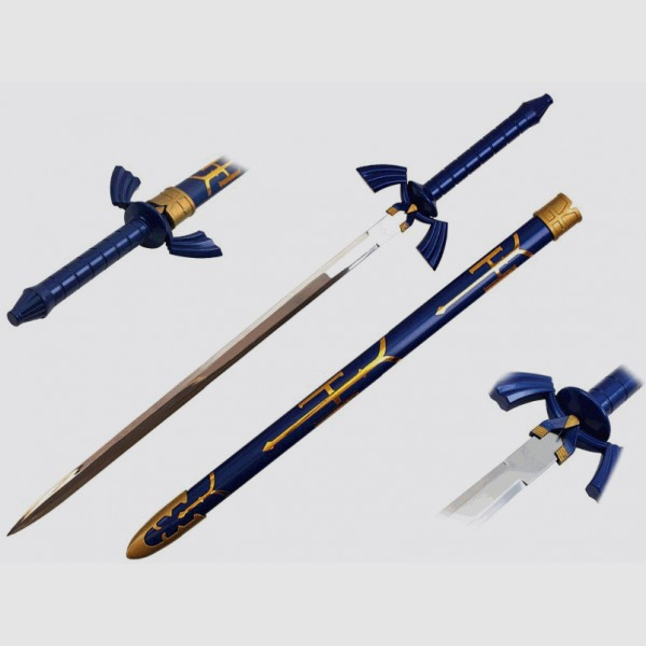 Schwert Zelda blau mit gemusterter Scheide