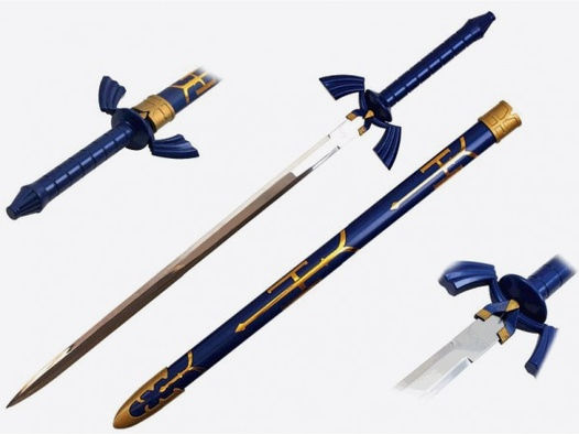 Schwert Zelda blau mit gemusterter Scheide