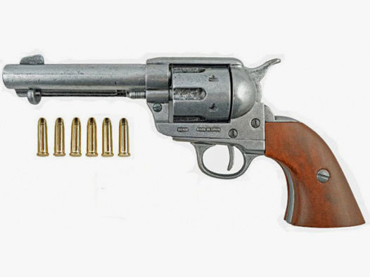 Western Revolver 5 5/8" blank mit 6 Dekopatronen
