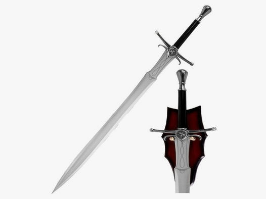 Fantasy Schwert Witcher inklusive Wandtafel
