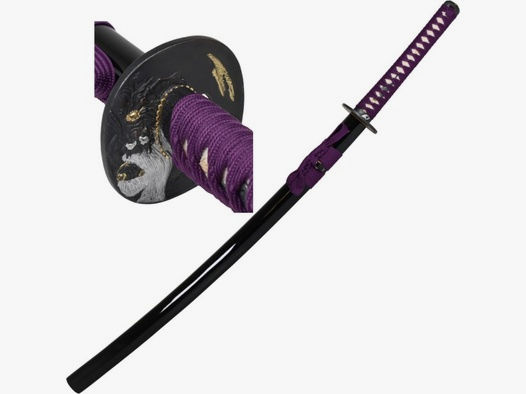 Katana Schwert Purple mit Damastklinge