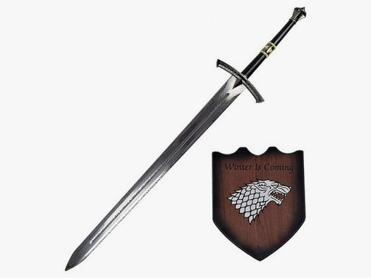 Eddard Stark Schwert mit Wandtafel