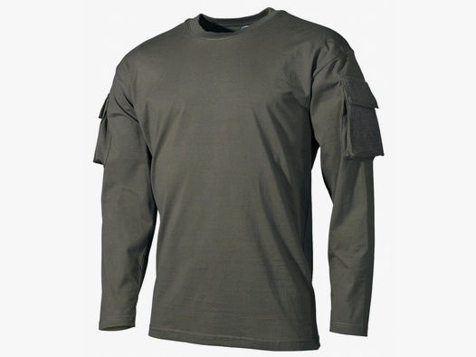 US Shirt, langarm, oliv,mit Ärmeltaschen - Größe: XXL