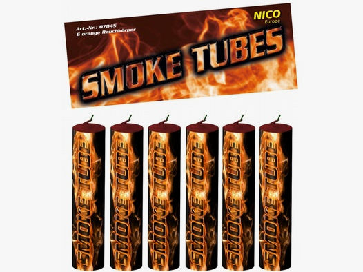 Nico Rauchfackel Smoke Tubes - Orange - 6 Stk.