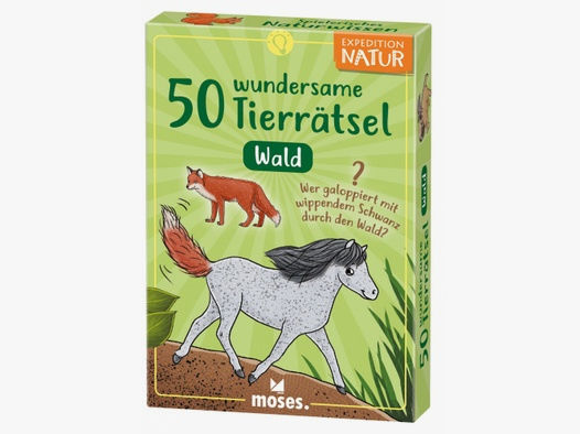 Moses Kartenspiel 50 wundersame Tierrätsel - Wald
