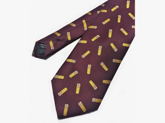 Krawatte mit Motiv "Schrotpatronen", Farbe Burgunder