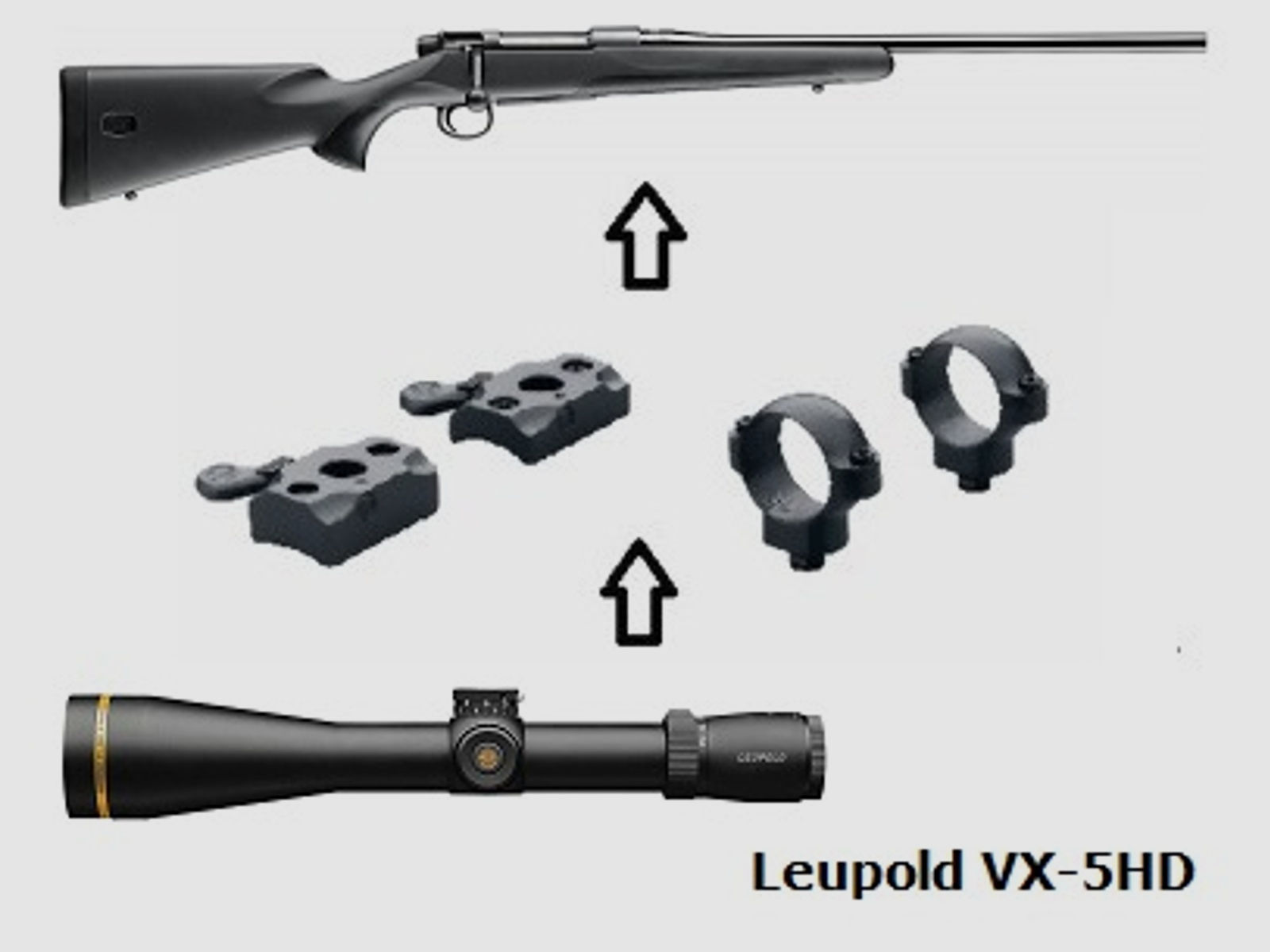Mauser M18 + Leupold VX-5 HD 3-15x56 + Montage + ... Komplettpaket