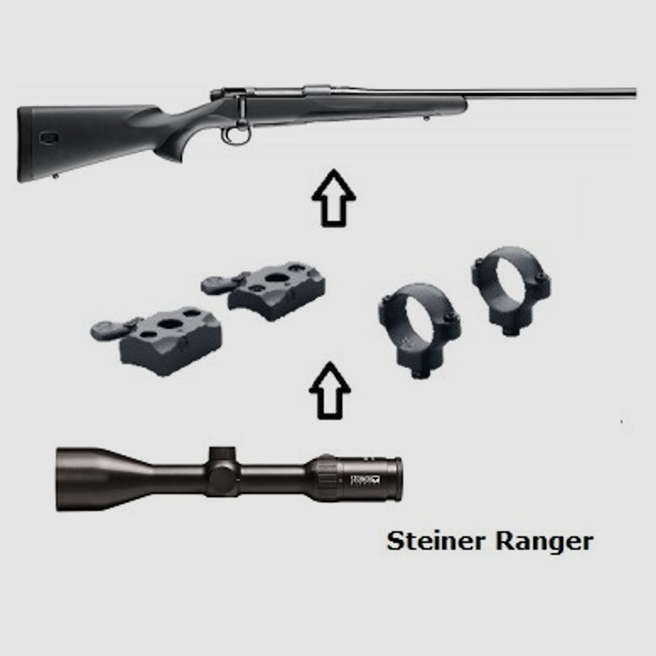 Mauser M18 + Steiner Ranger 3-12x56 + Montage + ... Komplettpaket