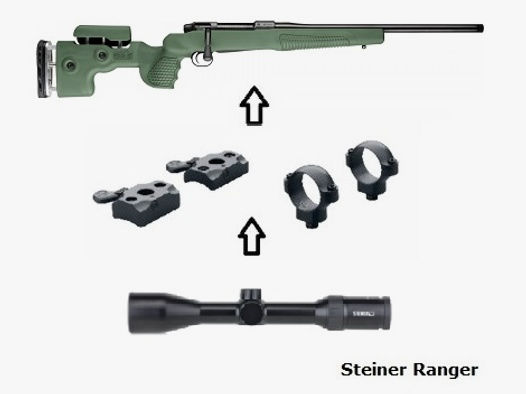 Mauser M18 Fenris + Steiner Ranger 8 2-16x50 + Montage + ... Komplettpaket