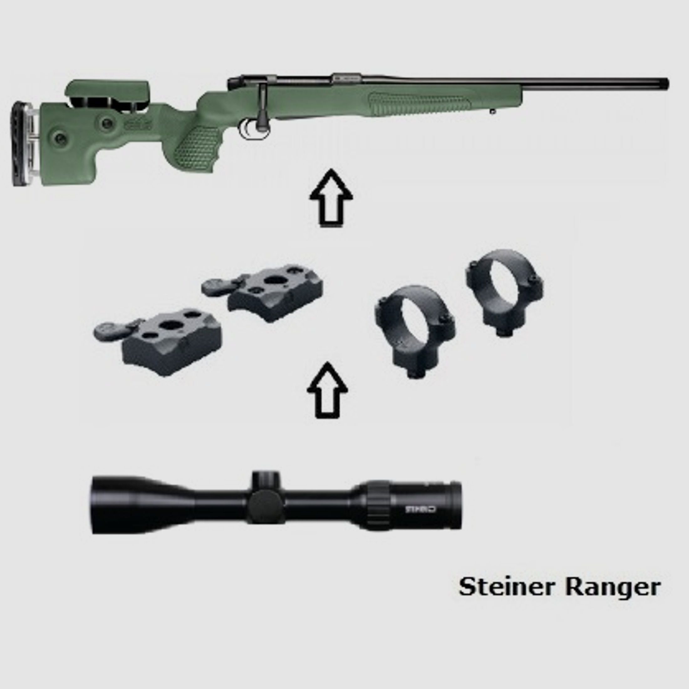 Mauser M18 Fenris + Steiner Ranger 4 2,5-10x50 + Montage + ... Komplettpaket